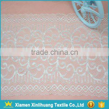 New Design Dress Material White Stretch Border Lace Trim for Wholesale photo-4