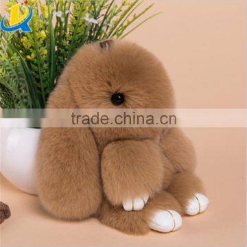 Wholesale Real Mink Fur Keychain Soft Lovely Rabbit Keychain photo-3