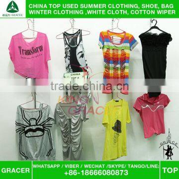 Wholesale Baled Sorted Ladies Short Sleeve T-shirt Used Clothing California Style photo-6