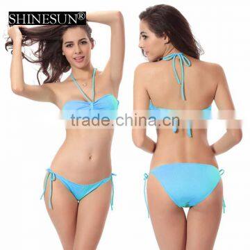 11 Pure Colors Bikini Large Size Beautiful Xxx Sex China Bikini Girl Photos Swimwear Chest Pad Swimwear photo-2