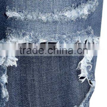 Ladies Top Design Denim Fabric Distressed Jeans Women Jeans Pent Pants for Woman photo-3