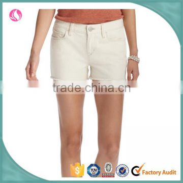 2016 wholesale new model sexy plain white women jeans booty shorts pants