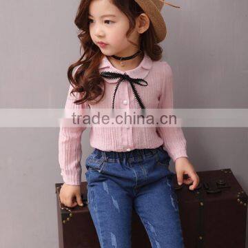 Zm35709a Autumn New Style Blouse Designs Casual Girls Long Sleeve Shirts photo-4