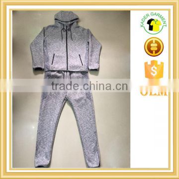 Mens slub tracksuit plain air layer tracksuit gym fitness tracksuits