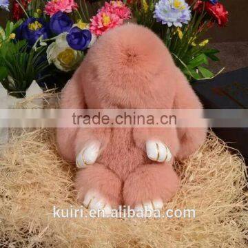 Rex Rabbit Shape Dolls Bag Charms Fashion Girls Rabbit Fur Balls /rex Rabbit Fur Keychain photo-4