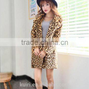 Hot-selling New Winter Faux Fur Coat Thick Warm Leopard Mink Trench Coats Sexy Luxury Female Overcoat Long Plus Size photo-2