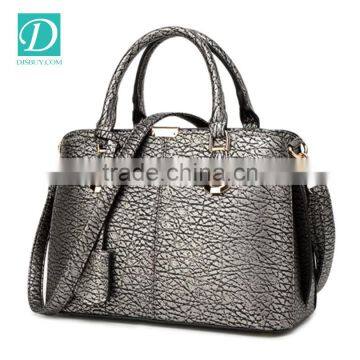 Versatile High Quality PU Leather Women Solid Color Handbag