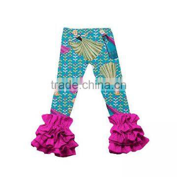 Giggle Moon Latest Design Fall and Winter Cartoon Printing Children Pants Girls Cotton Triple Ruffle Pants Wholesale photo-5