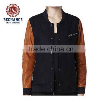 baseball leather jacket for women