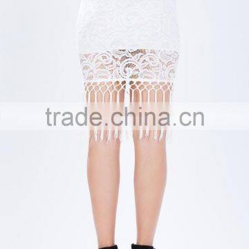 Hottest Crochet Party Skirts Women Skirt Design With Falling Fringe photo-4