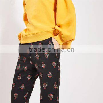 Cool Pattern Printed Hot Girt Sexi Photo Slim Fit Cigarette Harem Pants photo-3
