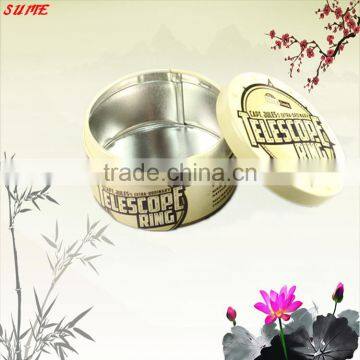 Cosmetics Packaging Box Trolley Jewelery Round Tank Fine Gift Tin photo-2