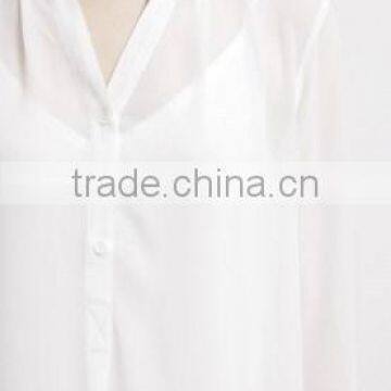Basic Long Section White t Shirt Long Sleeve Fashion Casual Tunic photo-5