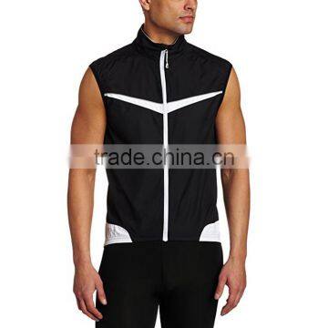 High quality cheap polyester men sleeveless cycling jacket vest