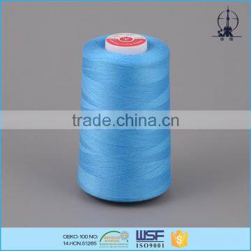 Chinese producers 12s/2 jeans spun polyester bag sewing thread