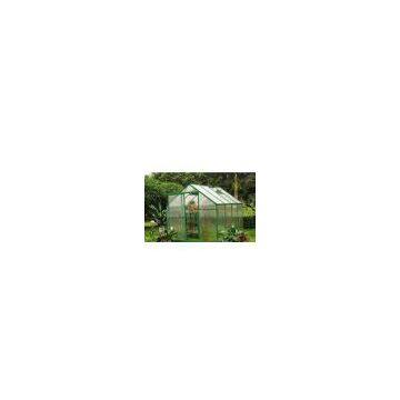 SINGLE DOORS 10MM UV TWIN-WALL SMALL POLYCARBONATE HOBBY GREENHOUSES FOR SALE sale 6' X 8'  RH0608