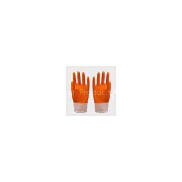 Dip flocklined Kitchen Latex Gloves / rubber glove With straight cuff