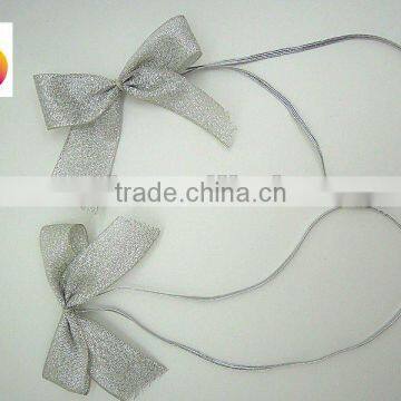 sliver gift ribbon bow