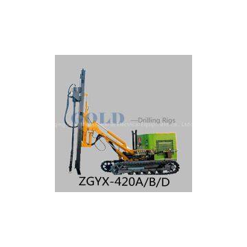 The ZGYX-420A/B/D crawler mounted DTH shallow hole surface drilling rig