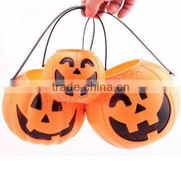 Plastic Halloween Costume Pumpkin Bucket