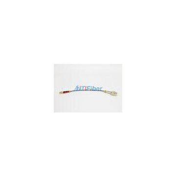 SC Armoured Fiber Optical Patch Cord Multimode Duplex  With Red / Black Boot