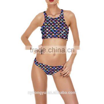 scale printed bikini/ morning xag plus size printed bikini swimwear