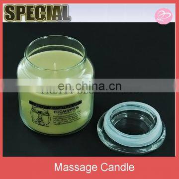 Aromatherapy handcrafted jar eucalyptus scented candle