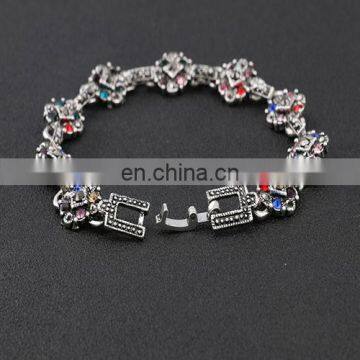 Turkish Jewelry Vintage Design Antique Multi Gemostone Sterling Silver Bracelets Bijouterie Resin Bracelets photo-6