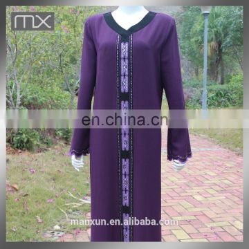 Top Quality Fabric Tunic Fancy Rhinestone Patterns Design For Islamic Women Clothing