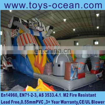 2016 New Commercial Inflatable slide, robot inflatable bouncy house for kids