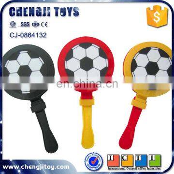 Plastic football shape noise maker applause toy fan clapper