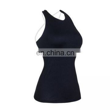 Dropshipping Girls Black Harness Sports Slimming Tank Top Factory