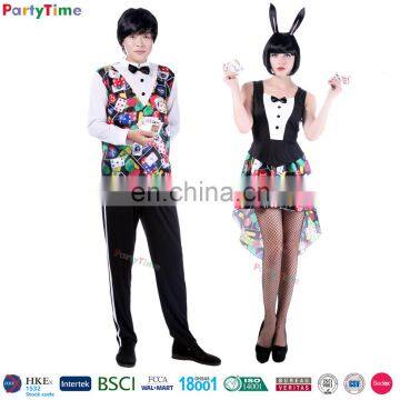 Wholesale Party Costume Adult Playing Card Couples Halloween Costumes