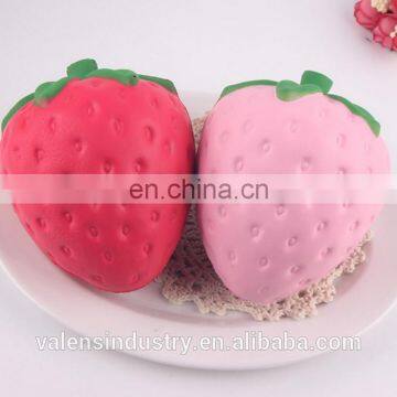 Hot Selling 2017 Anti Stress Squishy Kawaii Soft PU Squishy Slow Rising Big Strawberry Toy Mobile Phone/girls' Handbag Pendant photo-3