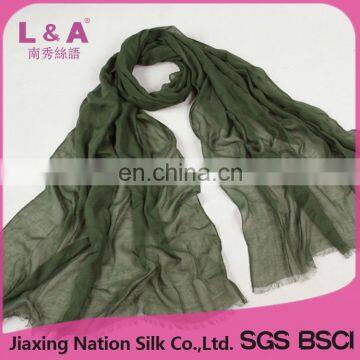 Dark greencolor fashion Long viscose scarf customize design big size cheap price