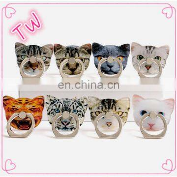 Africa Latest Hot Selling Mobile Phone & Accessories Wholesale Funny Leopard Design Plastic Finger Phone Holder Ring