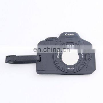 customized camera soft pvc luggage tag