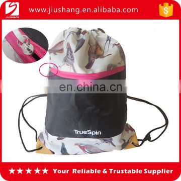 Custom knapsack folding shopping bag with print logo