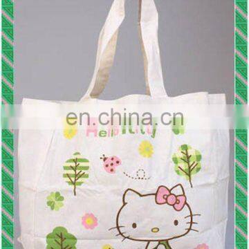 HOT SALE Eco-friendly recyclable Hello Kitty cotton canvas bag