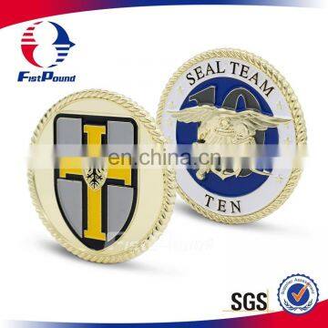 3D Gold token of soft enamel