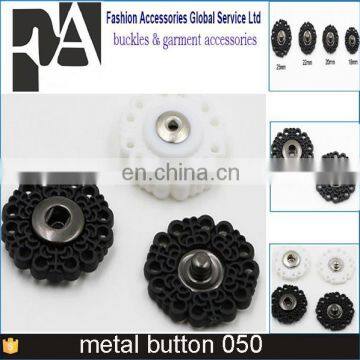 Metal Silver Ring Snap Button