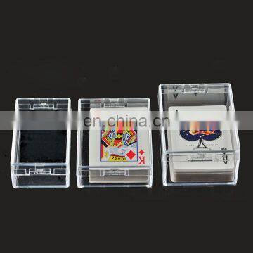 Top grade plastic acrylic playing pocker cards display packing box bin