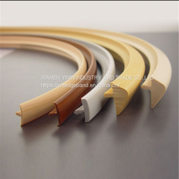 Hot selling kitchen cabinet flexible pvc t profile edge banding