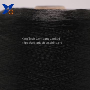 carbon  conductive fiber  nylon filament  20D/3F ring intermingling white polyester DTY 150D filament mattress ticking-XTAA033