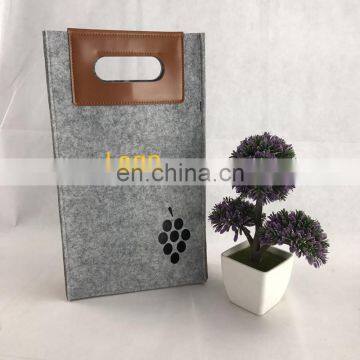 China Factory Customized Printed Gift Red Wine Bottle Bags