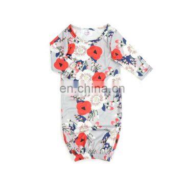 Newborn Baby Stylish Brushed Silkmilk Flower Printing Baby Sleep Gown Clothes Wholesale Baby Girls Sleeping Bags. photo-2