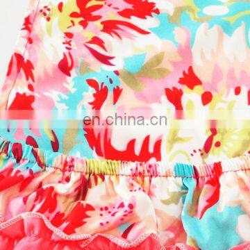 Boutique Infant Girl Flower Bodysuit Cute Floral Newborn Baby Ruffle Romper photo-5