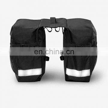 Polyester Travel Bicycle Bag Double Pannier Hanging Seat Bike Saddle Bag
