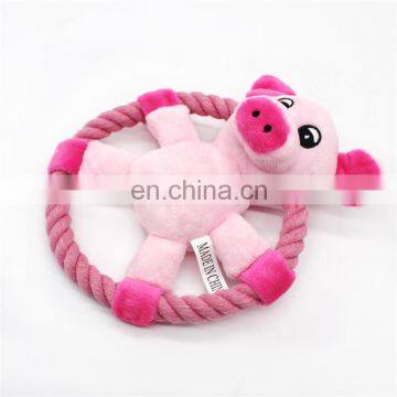 Wholesale Animal Shape Chew Stuffed Pet Dog Toy Squeaky With Cotton Rope photo-5