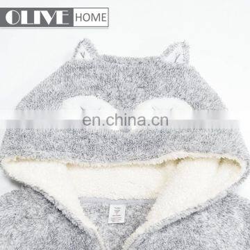 Sherpa Solid Bathrobe Winter Pyjamas Sets Bulk Bathrobes With Hood photo-4